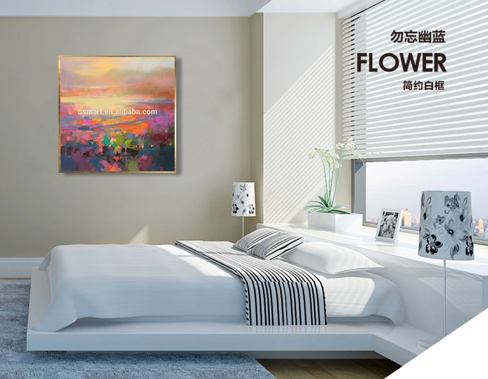 Современная Настенная живопись ручная работа Радужное небо пейзаж картина