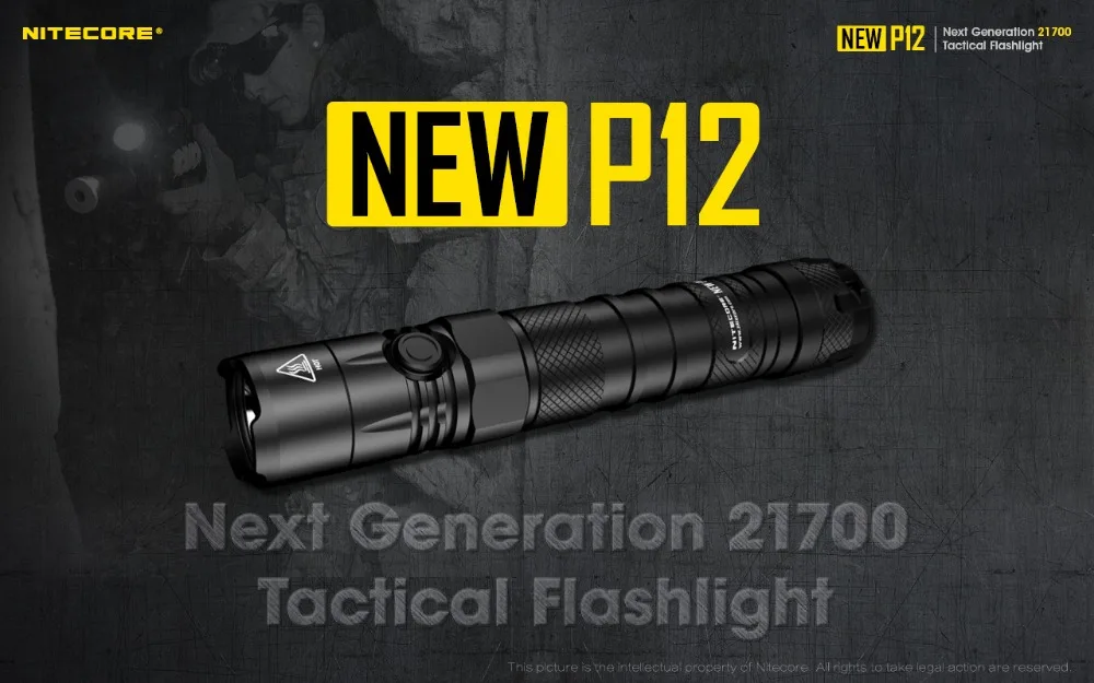 NITECORE, новинка, P12, тактический флэш-светильник, XP-L, HD, V6, Макс., 1200 люмен, луч, бросок, 238 м, уличный фонарь для сотрудников полиции, поисковый светильник