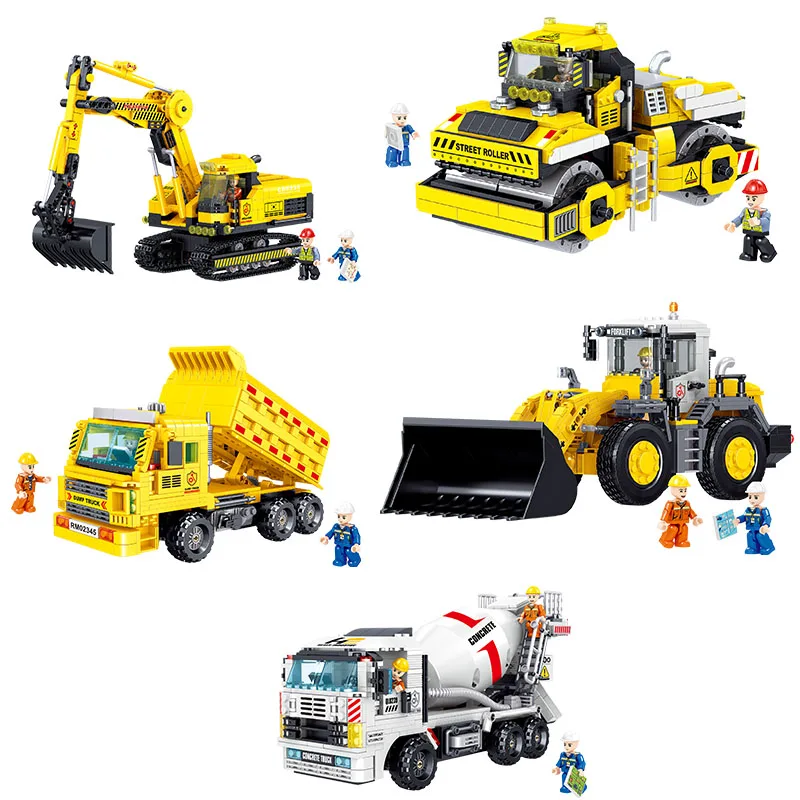 

pop it RC Trucks Mini Control Bulldozer 1:32 Plastic Engineering Car Dump Truck Crane Excavator Model Toys for child baby Gift