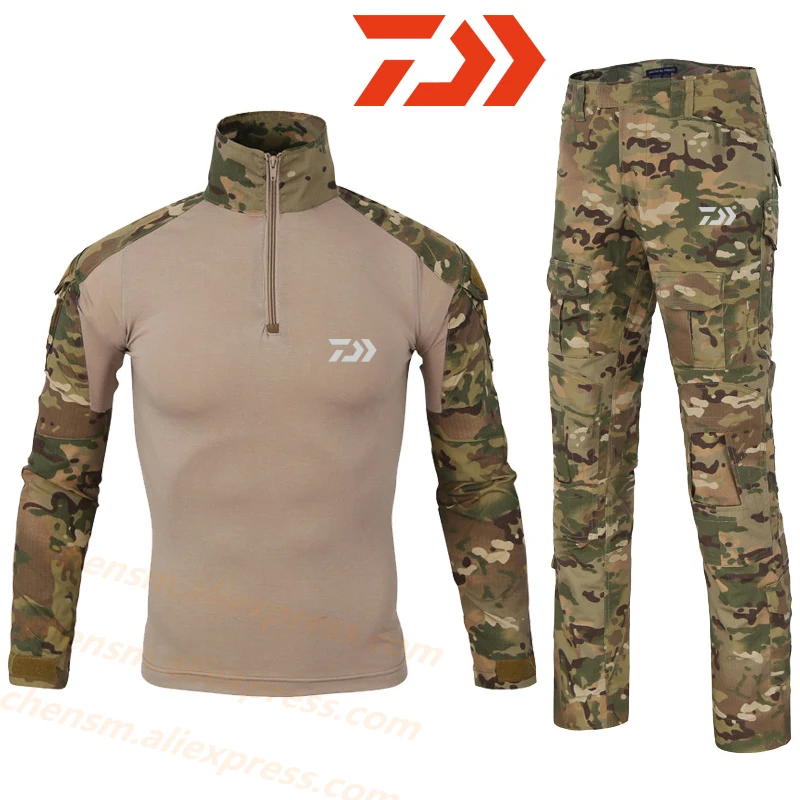 

Daiwa Suit for Fishing Camouflage Men Pants Fishing Clothing Spring Sportswear Set Outdoor Tactical Fishing Breathable Shirt