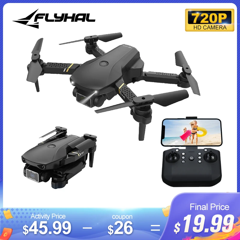 Eachine & Flyhal E69 Радиоуправляемый мини Дрон WIFI FPV с широкоугольным HD реальной камерой