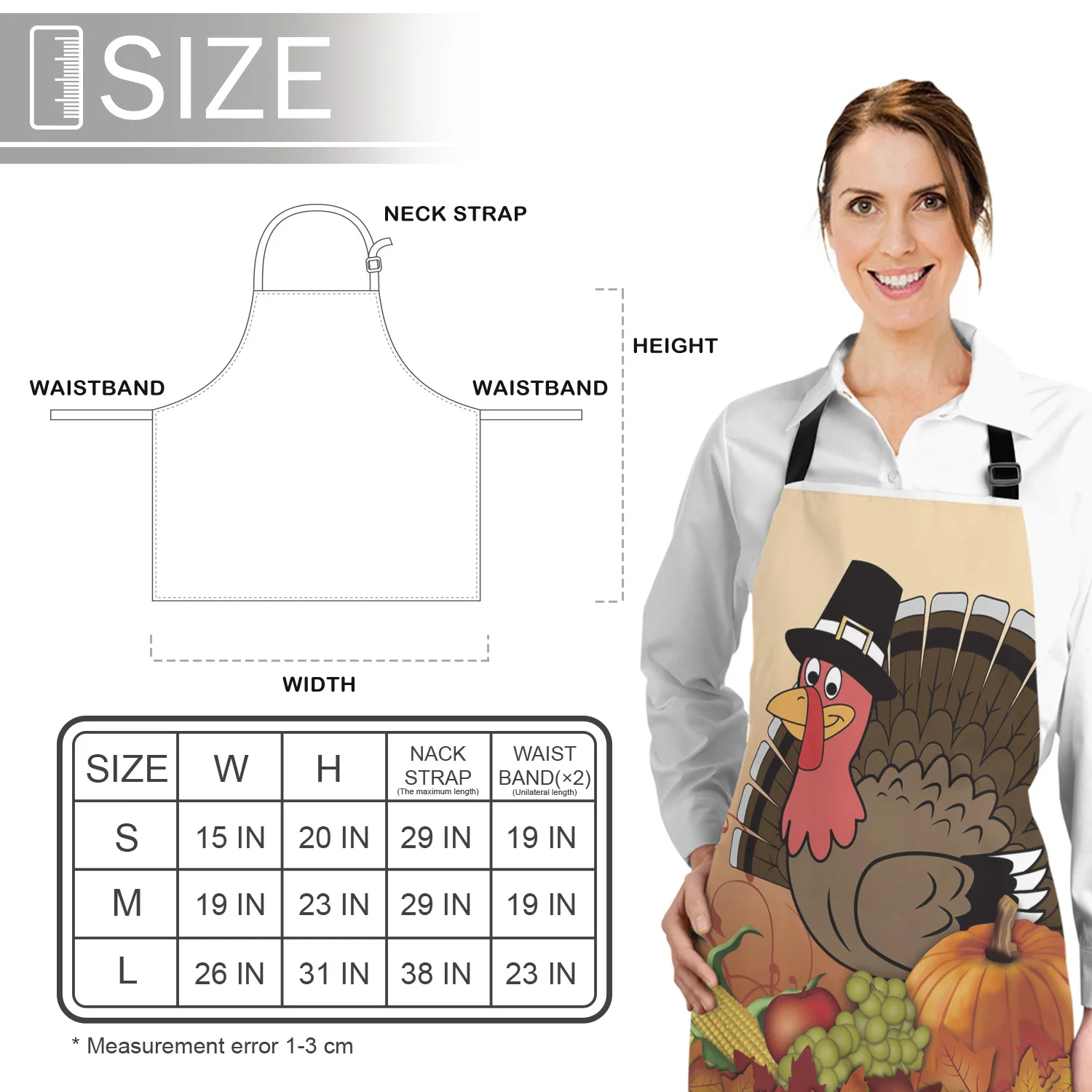 Персонализированные фартуки Турция Тыква овощи День благодарения Женский