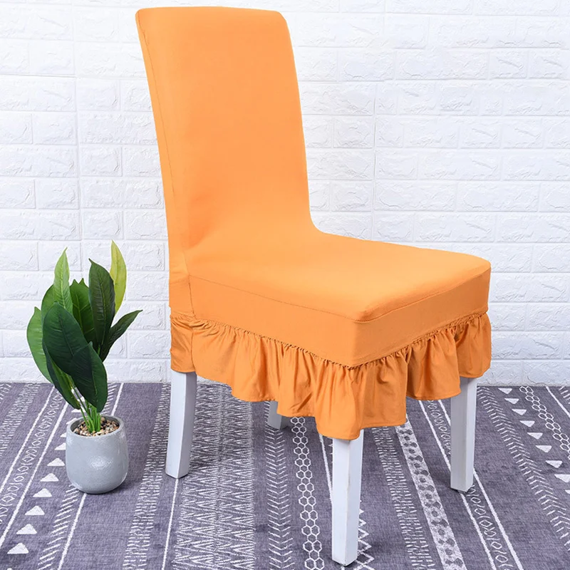 Однотонный чехол из спандекса для защиты гостиничного кресла наполовину обшитый