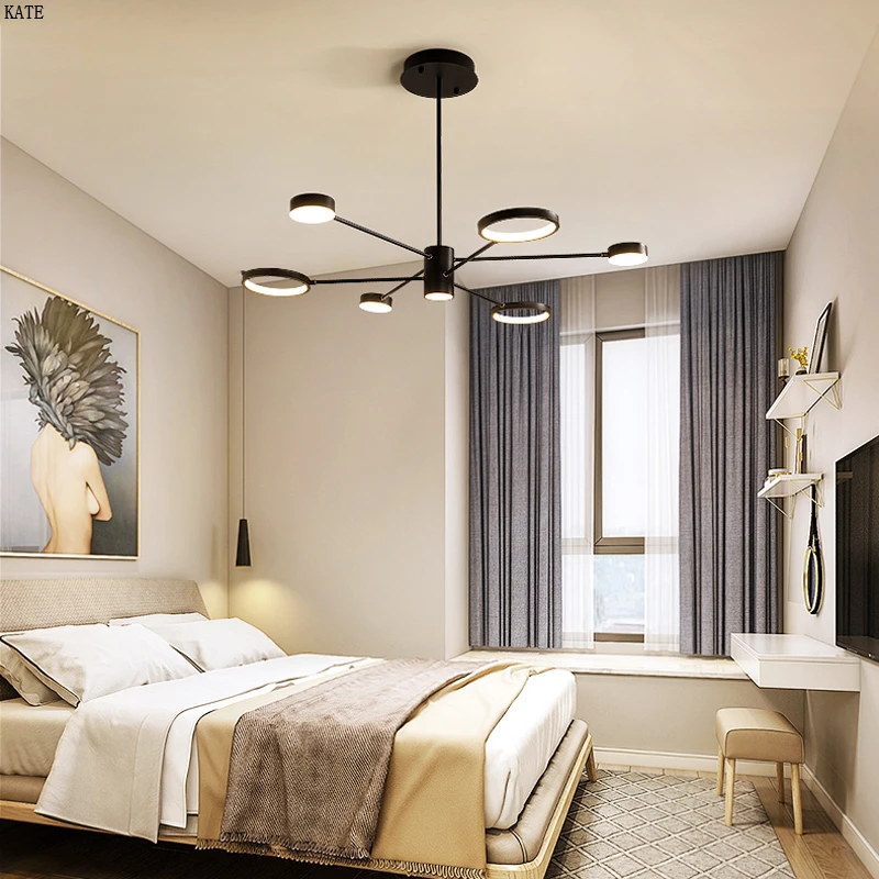 Modern LED chandelier lighting for living room bedroom dining study remote ceiling decoration | Лампы и освещение