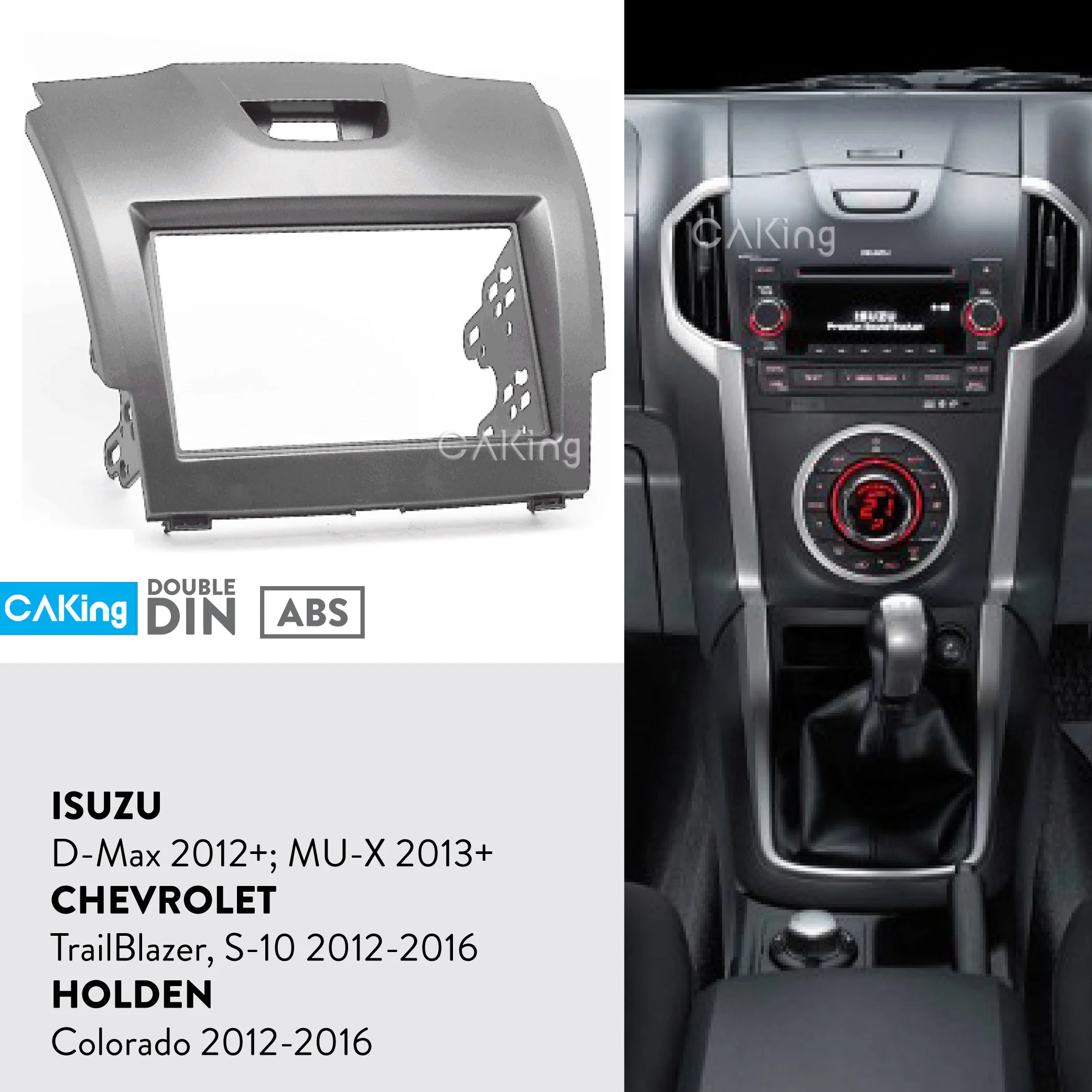 Автомобильная радиопанель Fascia Для ISUZU D Max Dmax 2012 + MU X 2013 (черный) комплект для