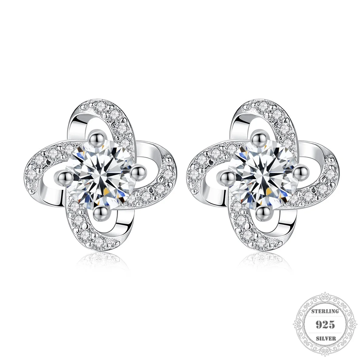 

Zircon Flower Stud Earring,Thomas Style Glod Color Fashion Good Jewerly For Women,Ts Gift In 925 Sterling Silver,Super Deals