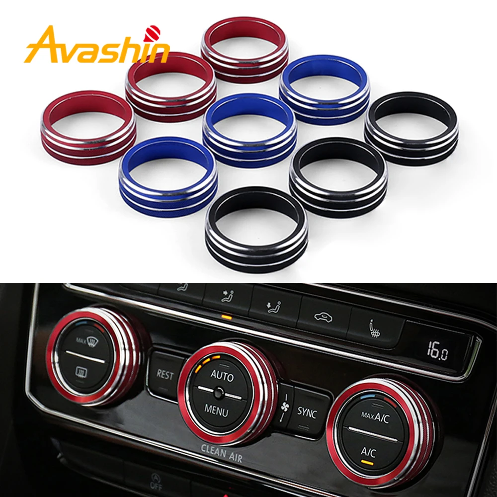 

Car Passat B8 Variant AC Control Ring For VW Tiguan Atlas T-roc Ateca FR 2017-2019 Trim Cover Car Interior Accessories