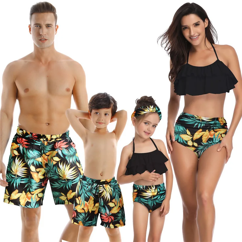 Женский купальный костюм Maillot De бикини Bain из двух предметов для мамы дочки