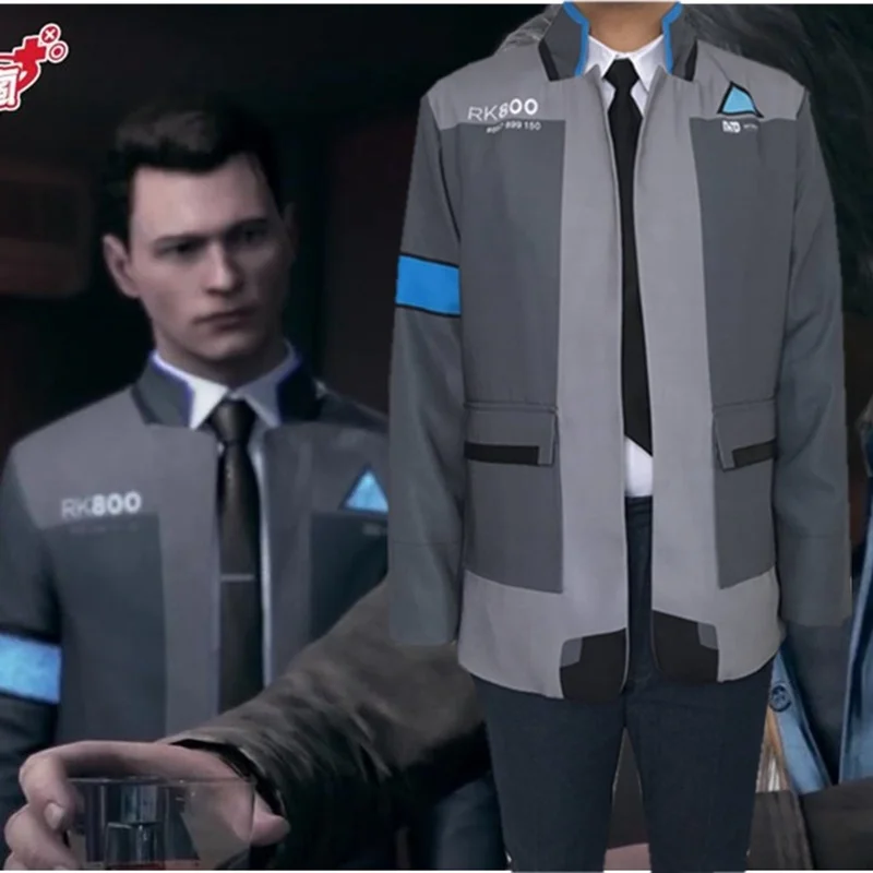 

Detroit Become Human Cosplay Costumes Connor RK800 Suit Complete Outfit Uniform Jacket Coat Shirt Tie for Men Party Cosplay