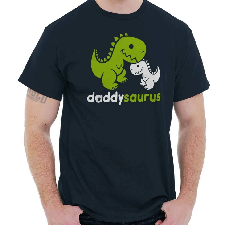 Daddysaurus/Милая футболка с рисунком Рекс милый подарок на день отца Детская для