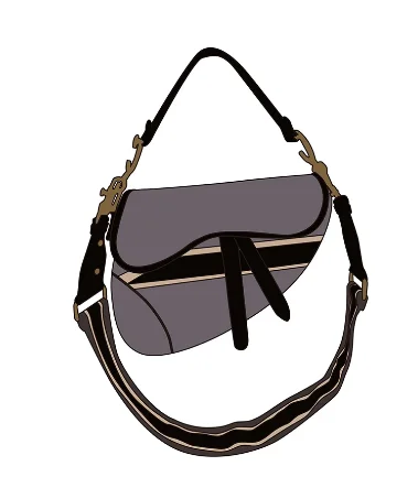 

Creative saddle bag female new spring and summer 2020 han edition wide shoulder shoulder bag appliance with a bill of lading