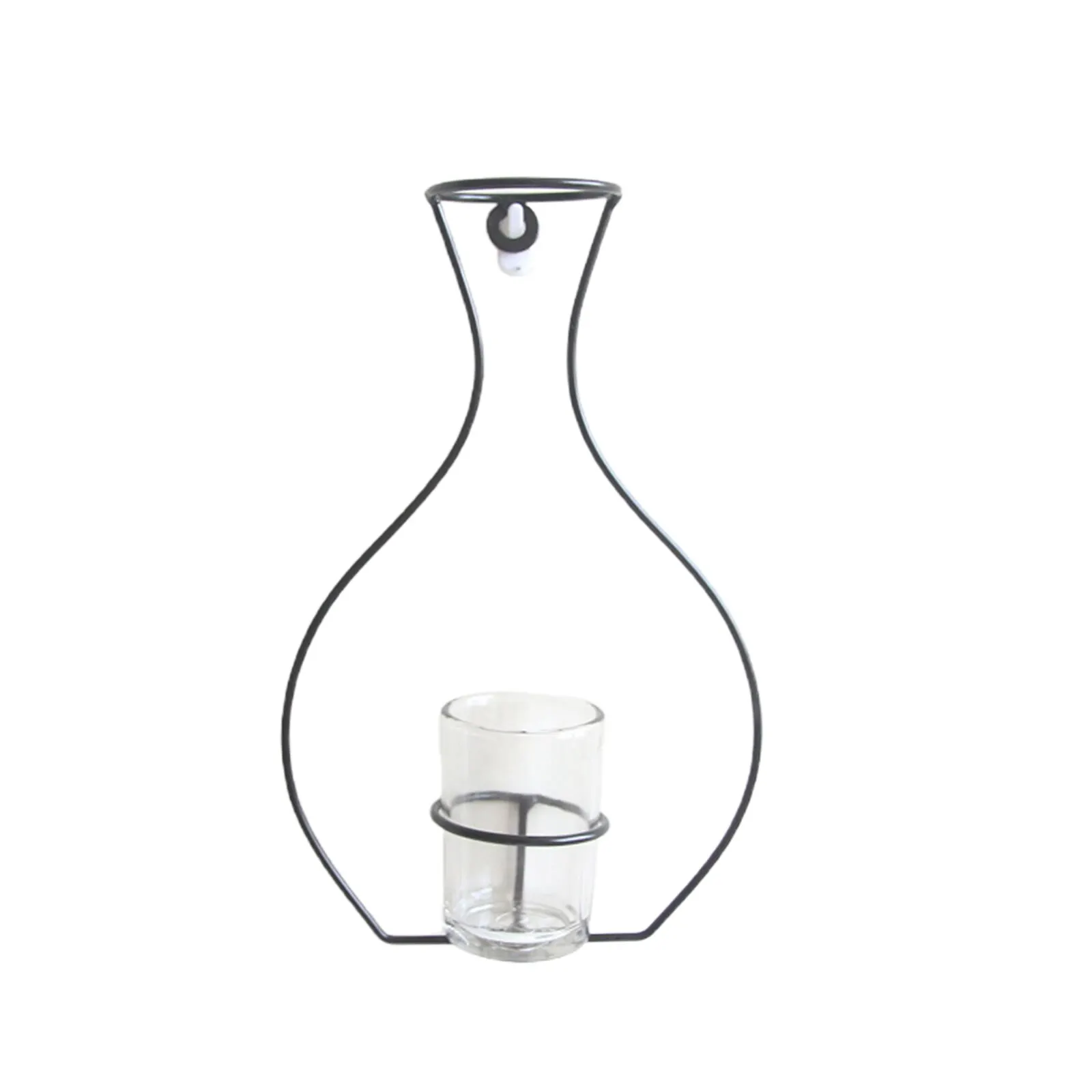 

Wall Hanging Vase Bottle Wall-mounted Vases Wedding Party Gift Metal Indoor Flower Pot Holder Without Glass Home Decoration