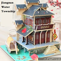 3d diy wooden three dimensional handmade large puzzle ancient building model for childrens birthday gift toys