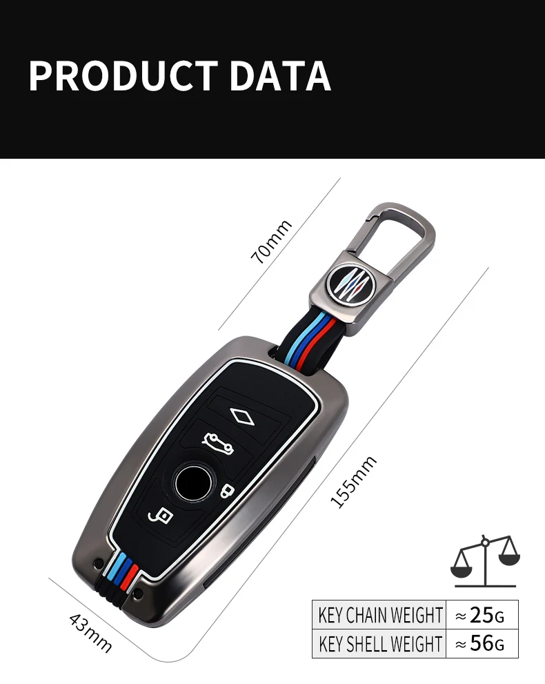 

Car Key Case Cover Shell Protector Alloy Car Key Bag Silicone Keypad Decorative Accessories for Bmw 3 4 5 Series 320i 530i 550i