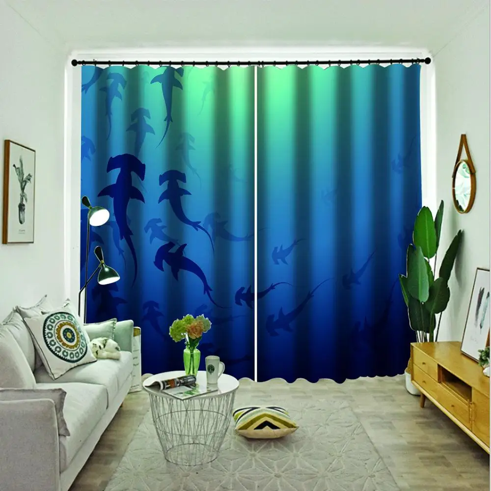 

Синие шторы на заказ 3d занавески новое окно балкон утолщенные затемненные занавески на лобовое стекло