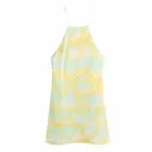 Женское пляжное платье с принтом, короткое платье на бретелях с открытой спиной, Повседневная модная женская одежда, лето 2021