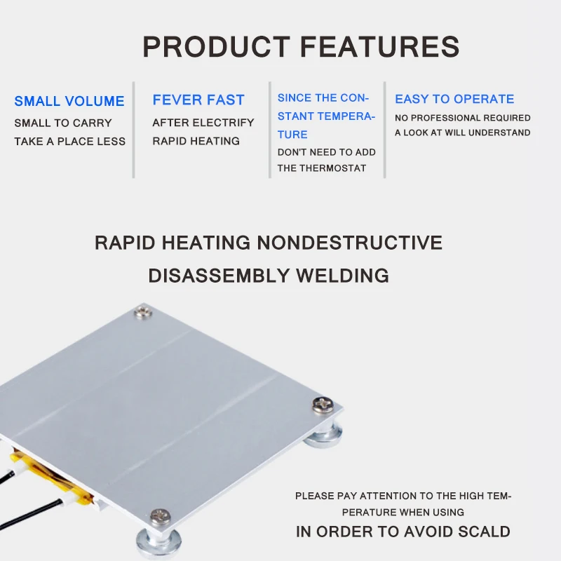 Съемник светодиодной лампы 70*70 мм чип для демонтажа BGA Сварочная паяльная станция