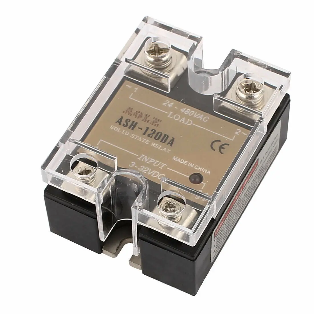 

ASH-120DA 3-32VDC to 480VAC 120A Single Phase Solid State DC to AC Relay