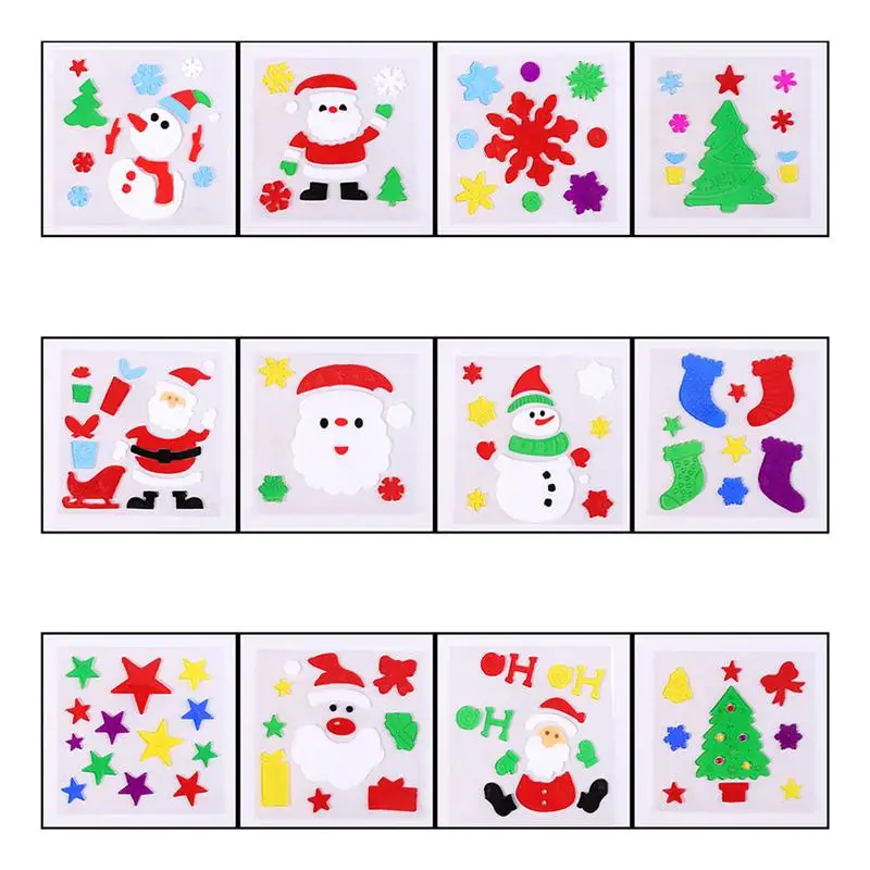 1 упаковка рождественских наклеек на заднюю панель|Украшения своими руками для