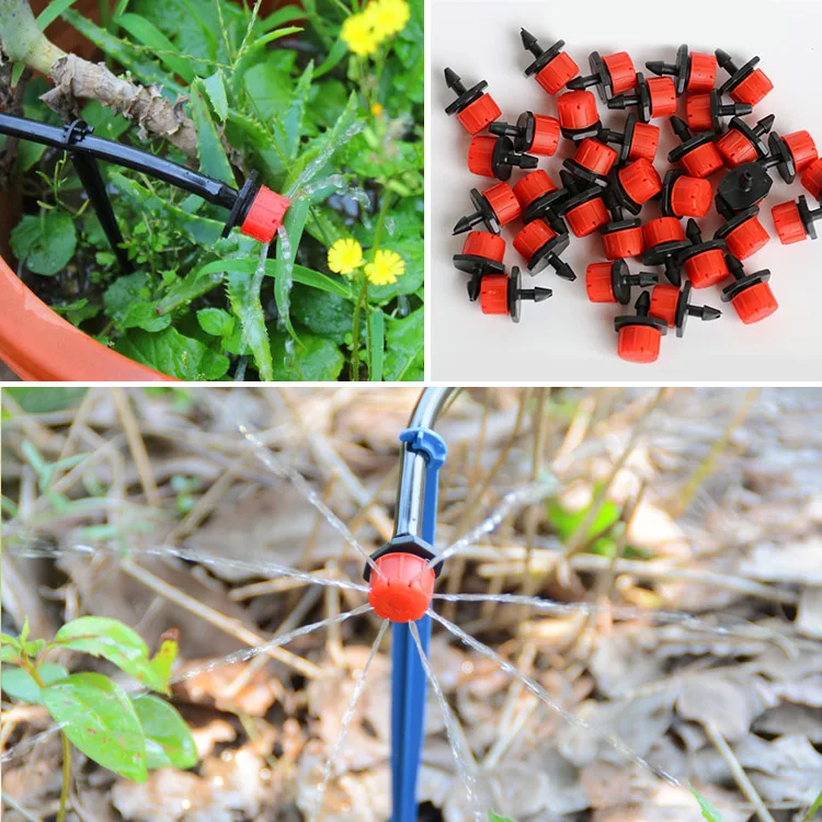 100 шт. Регулируемый микро капельного орошения поливные капельницы