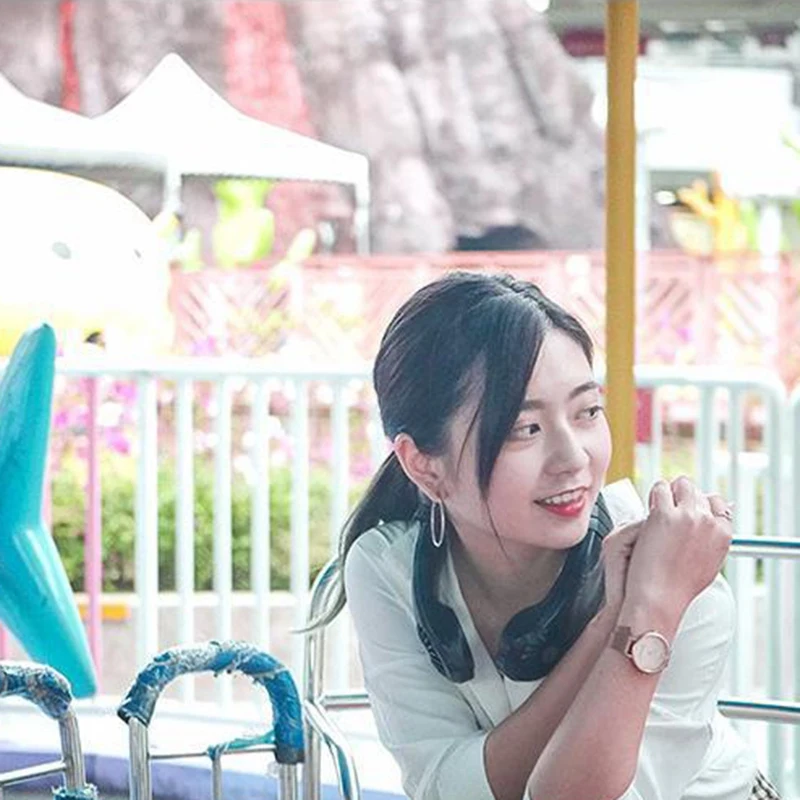 Koop Opknoping Nek Fan Draagbare Usb Mini Luchtkoeler Mechanische Low Noise Koeling Uithoudingsvermogen Passen Hoek