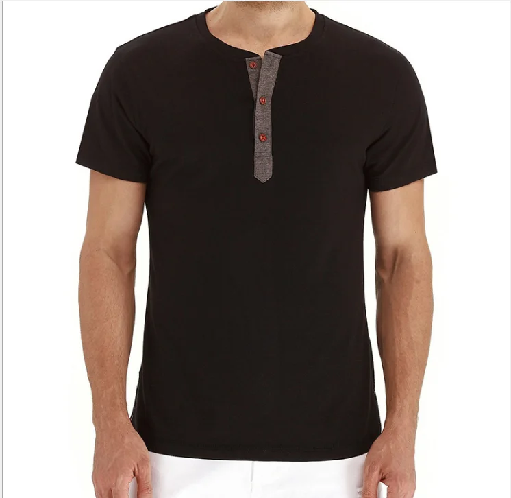 Мужская хлопковая модная повседневная футболка с коротким рукавом 6071 | одежда