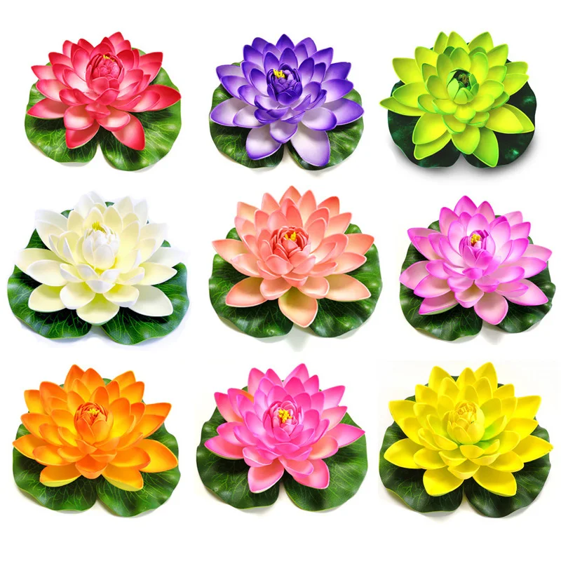 

1pcs simulation lotus fake flower pond fish tank decoration immortal flower simulation flower water lily fake lotus dried flower