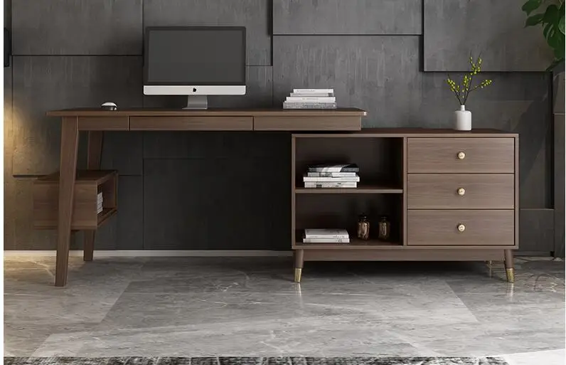 Угловой стол комбинированная книжная полка семейный простой Рабочий в