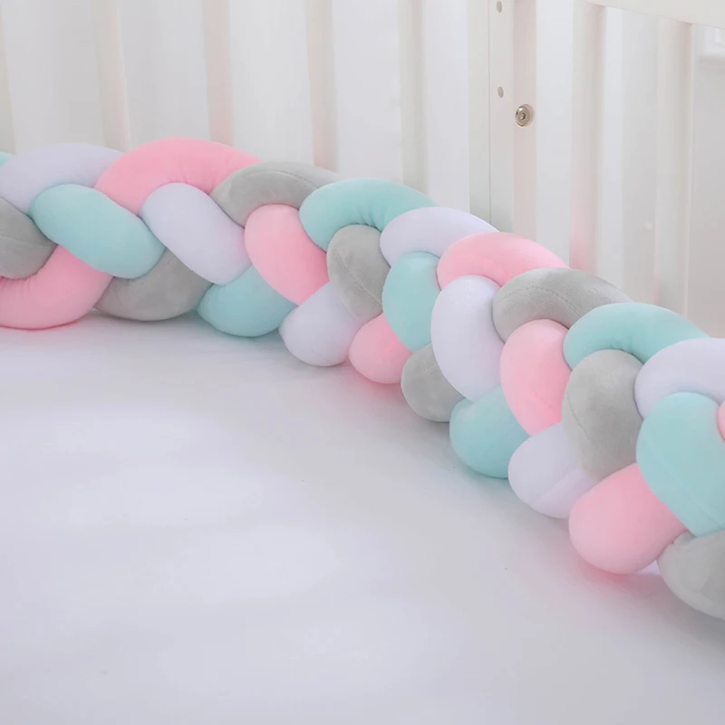 Для новорожденных бампера кроватки 2 м 4 нити завязанный плетеные бампер подушки