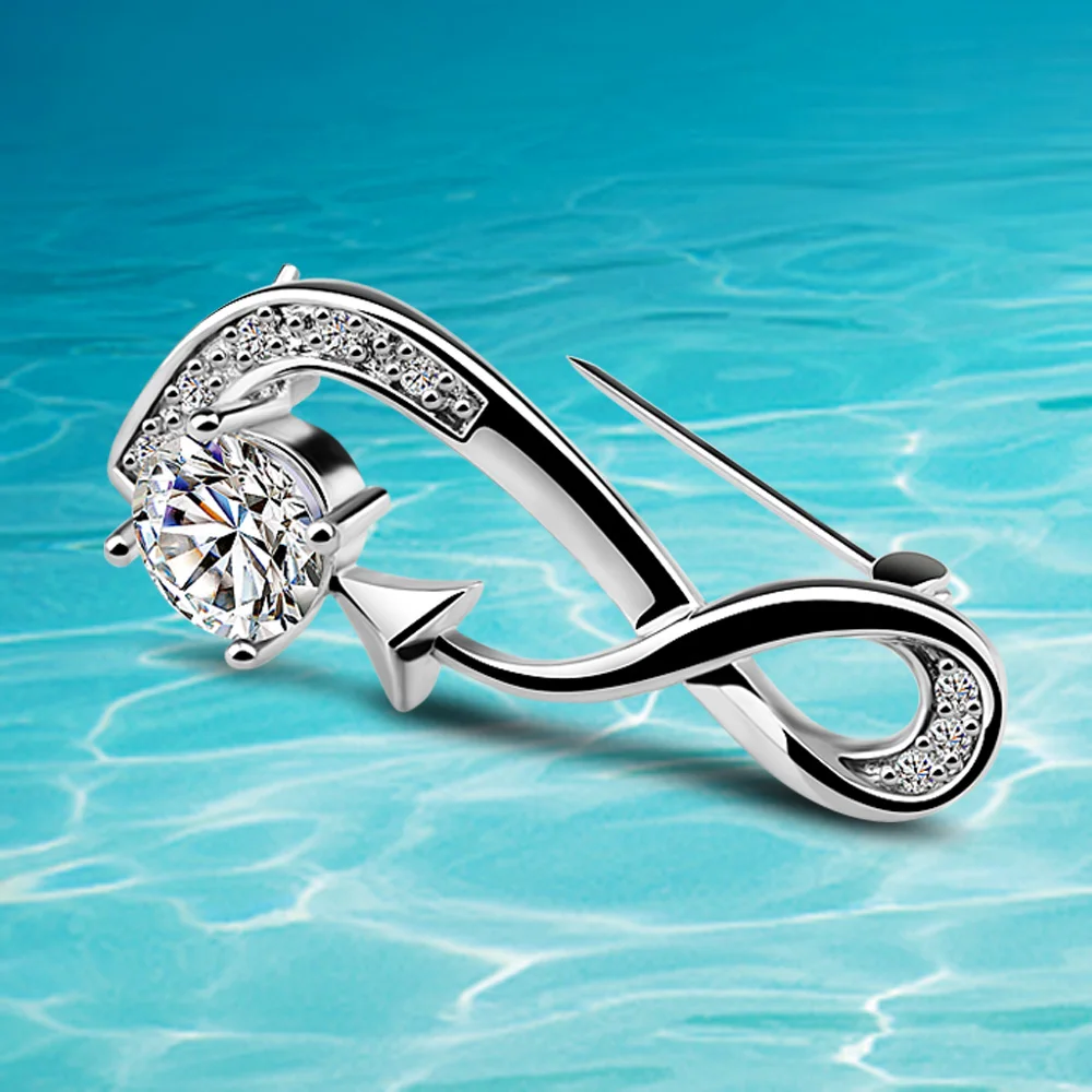 Модные стильные броши из стерлингового серебра 925 пробы Винтажные Украшения