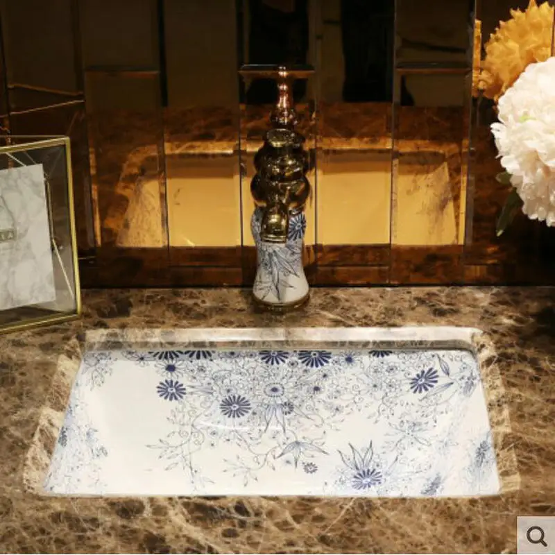 Прямоугольная раковина для сада овальная керамическая ванной комнаты |