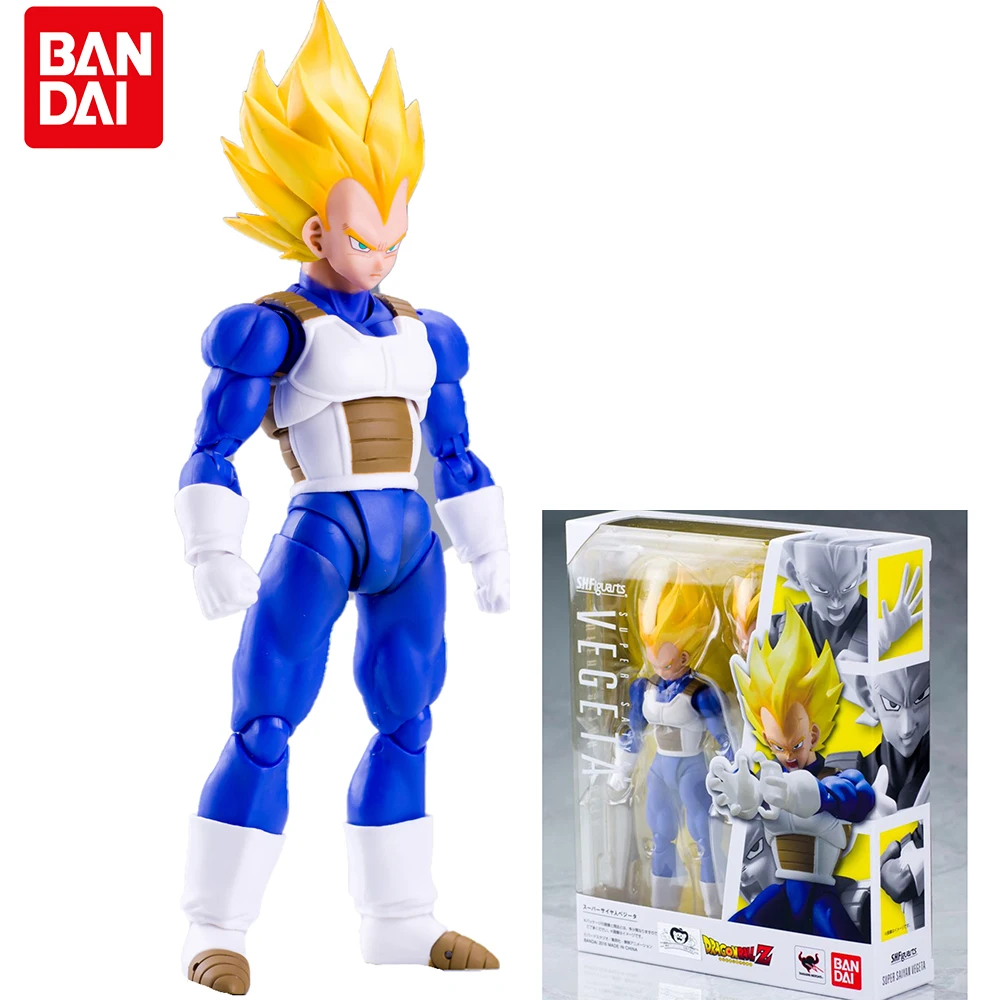 

Bandai Dragon Ball Z Super Saiyan Vegeta SHF Action PVC Anime Figure Model Collection Kids Toys