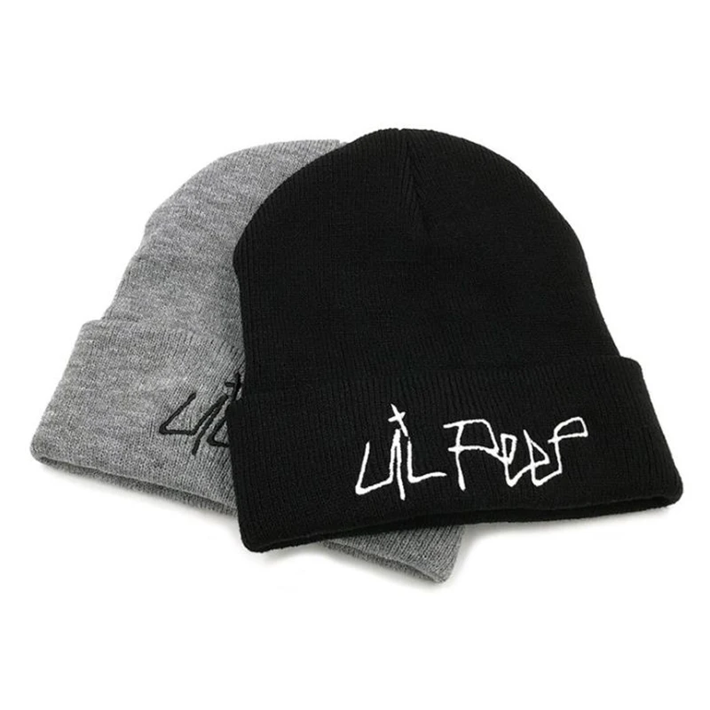 Lil Peep Beanie с вышивкой xxxtentacion Love lil. peep Мужская и женская вязаная шапка вязанные