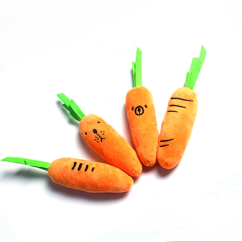 

Dog pet toy plush carrot vocal toy，Q25