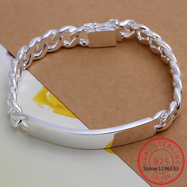 

925 Sterling Silver 22 Inch 10mm Side Chain Necklace 8 Inch Bracelet For Men Party Domineering Jewelry