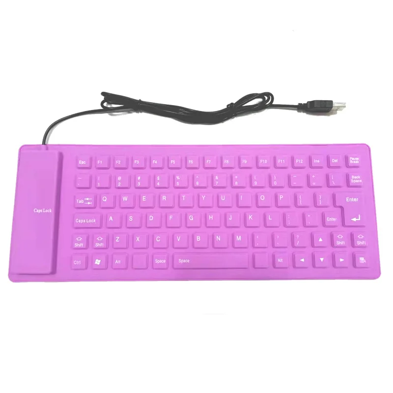 85 keys portable mini usb keyboard flexible waterproof soft silicone gaming keyboard tablet foldable computer keyboard laptop free global shipping