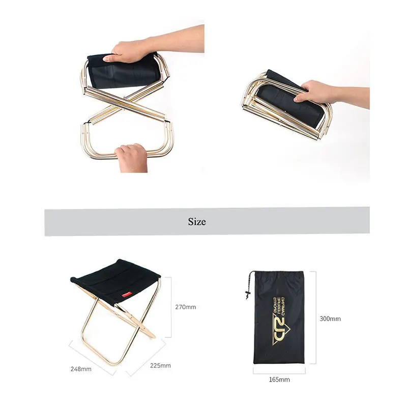 Качественное уличное складное рыболовное кресло ультралегкий портативный