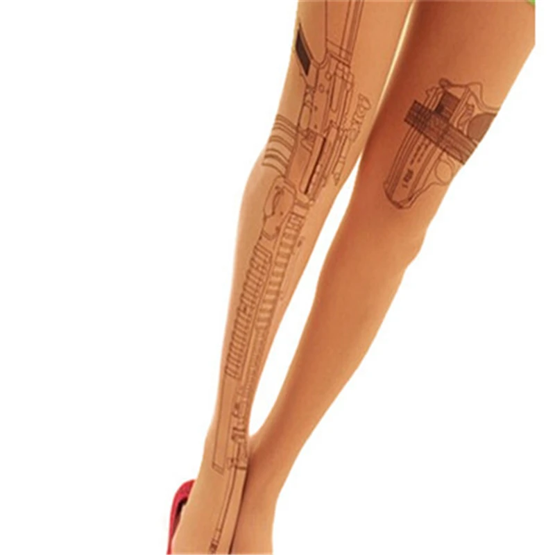 2020 модные тонкие прозрачные шелковые чулки с принтом для девочек летние колготки