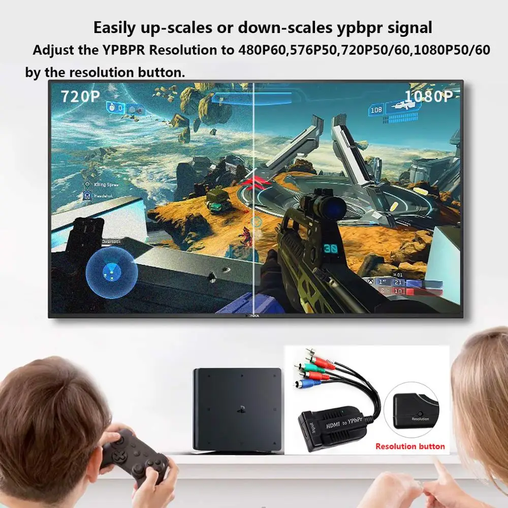 Переходник с HDMI на 5 RCA Ypbpr переходник для видео и аудио компонентов адаптер ps2 |