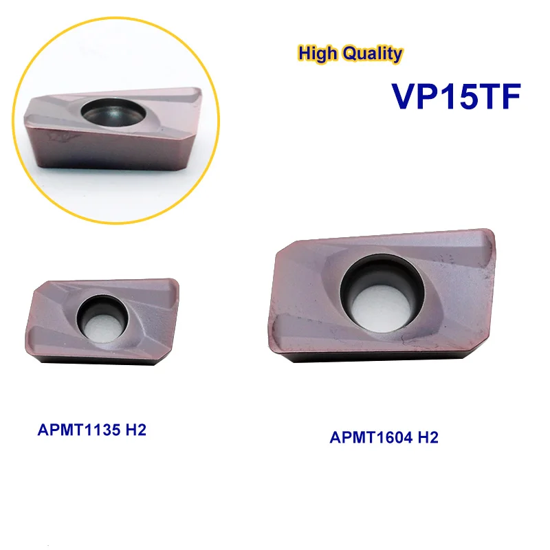 

10 шт. Mitsubishi APMT1604PDER M2 VP15TF APMT1135 H2 VP15TF вкладыши для твердосплавного фрезерования высокое качество лезвие для торцевой фрезы режущая пластина и...