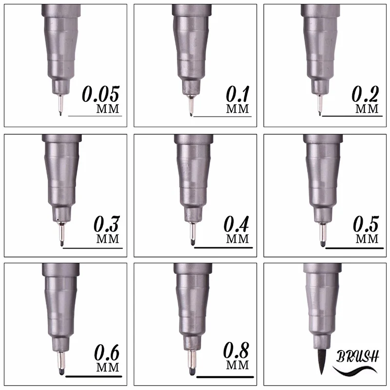 Fine Liner Pen Artistic Brushes Manga Anime Art Markers For Drawing Graffiti Sketch Painting Stationery Office School Supplies | Канцтовары