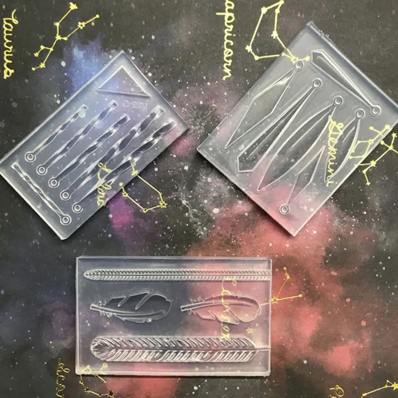 

Fashion DIY Silicone Mold UV Resin Epoxy Molds Jewelry Crafts Molud for Making Accessories Irregular Feather Leaves Moulds
