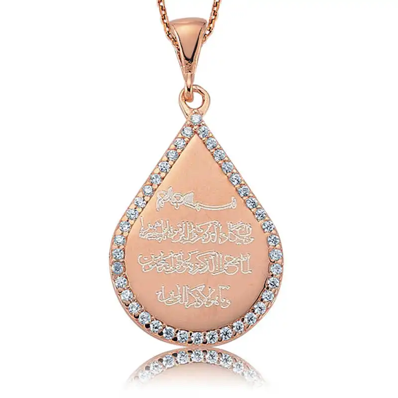 

Real Silver 925 Jewelry Silver Cubic Zirconia Evil Eye Prayer Lady Necklace