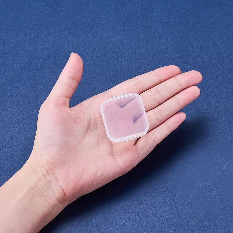 Прозрачный пластиковый бокс для хранения ювелирных изделий с крышкой чехол