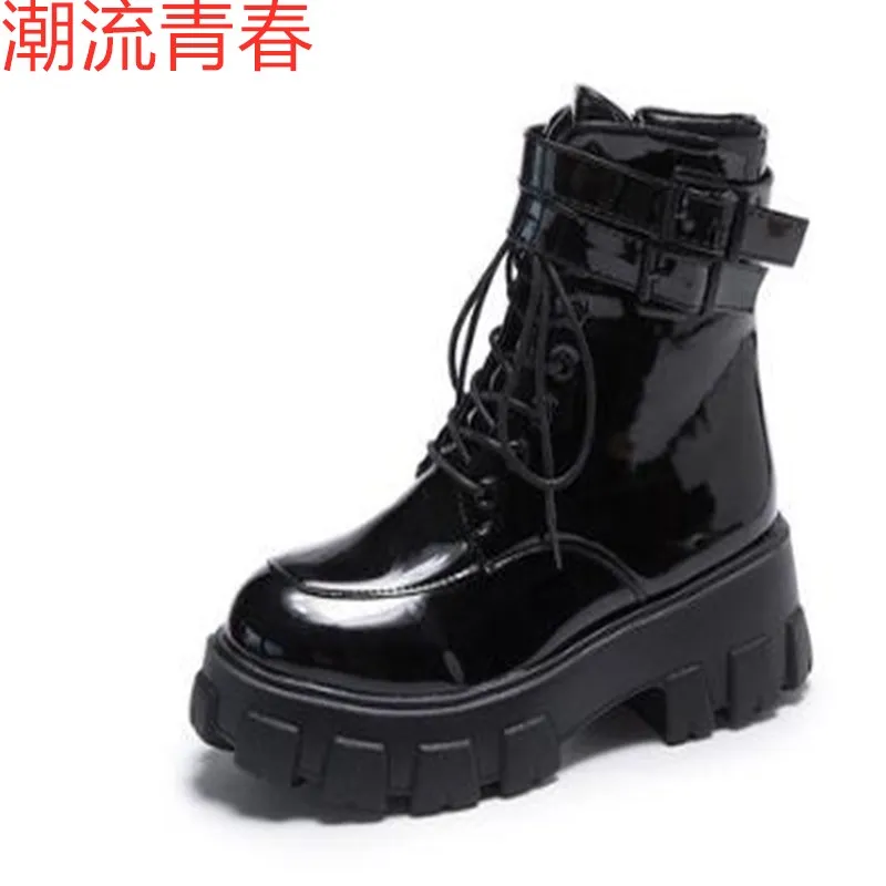 Женские ботильоны на шнуровке осенне-весенние полусапожки из искусственной кожи