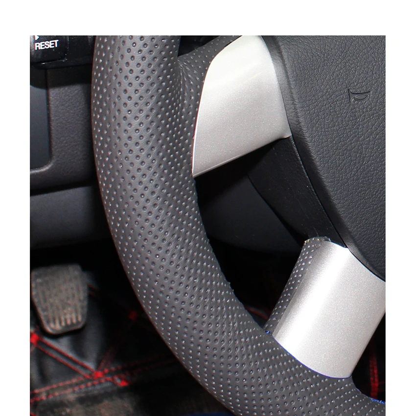 Чехол рулевого колеса автомобиля из искусственной кожи черного цвета для Ford Kuga