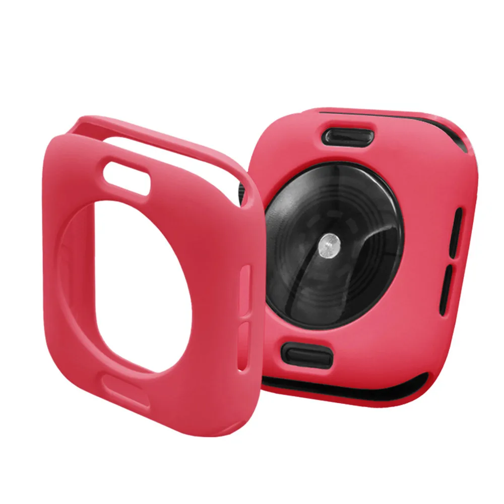 Чехол для Apple Watch чехол 44 мм 40 IWatch 42 38 силиконовый бампер Защита экрана 5 4 3 мм|Часы