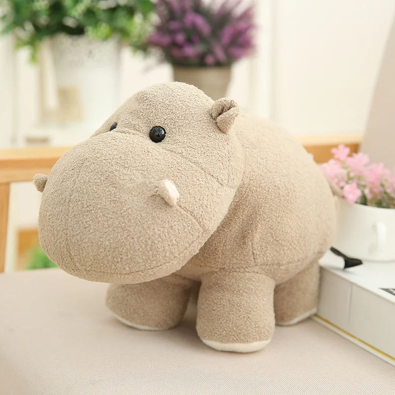 

Mini Head Hippo Elephant Plush Toy Soft Cartoon Animal Hippopotamus Stuffed Doll Cute Decoration Baby Children Christmas Gift