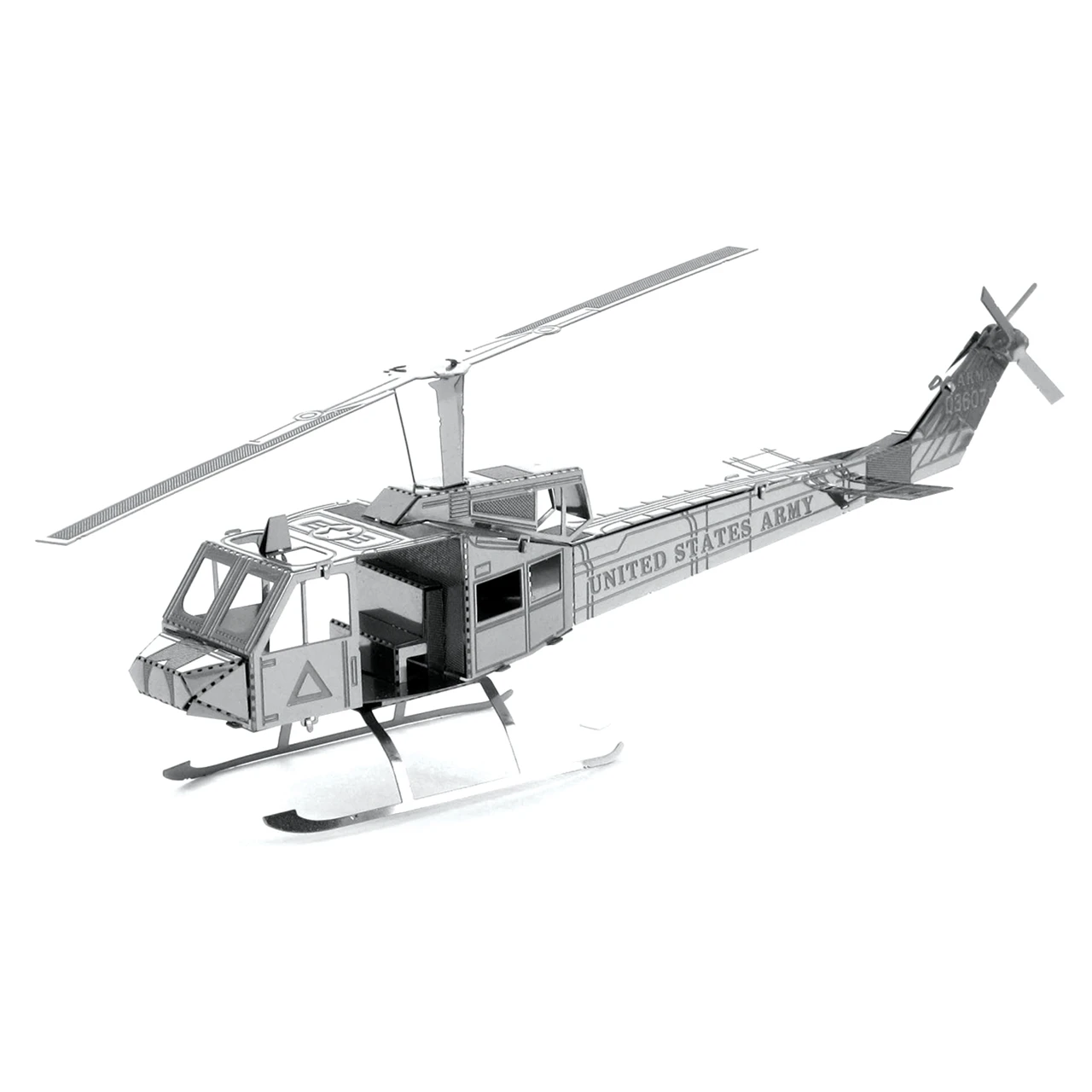 Huey plane 3D металлическая головоломка модель игрушка головоломка военная конструкция насекомое несколько моделей Набор DIY взрослых головоломки развития интеллекта - Цвет: Huey plane