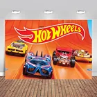 Фотофон Hot Wheel день рождения детей, мальчика, спортивный автомобиль, Гонки на мотоциклах, фото плакат для фотостудии
